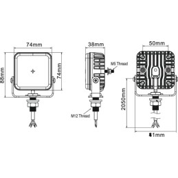 Lampă de avertizare LED 10-30V 12 LED-uri Kramp