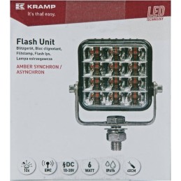 Lampă de avertizare LED 10-30V 12 LED-uri Kramp