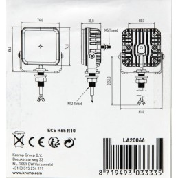 Lampă de avertizare LED 10-30V 12 LED-uri Kramp