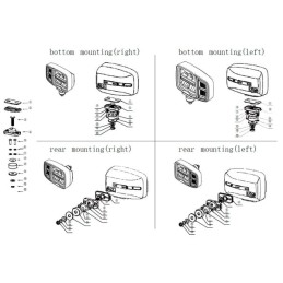 Far LED, rectangular, 12/24V, 220x197.2x80.5mm, Încălzit, Fază lungă/Fază scurtă, anti-zăpadă, vertical stânga/dreapta