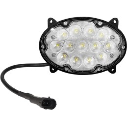 Lampă de lucru LED, 39W, 3500lm, ovală, 10/30V, 138x93x69mm, proiector rază largă, 13 LED-uri, Kramp