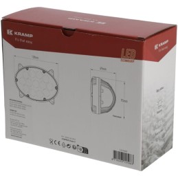 Lampă de lucru LED, 39W, 3500lm, ovală, 10/30V, 138x93x69mm, proiector rază largă, 13 LED-uri, Kramp