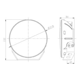 LED far, 120W, rotund, 9-36V, diametru 218mm, lumini de parcare duble, Kramp