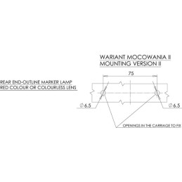 Lampă gabarit LED stânga 12-24V 190x164x48,6mm Kramp