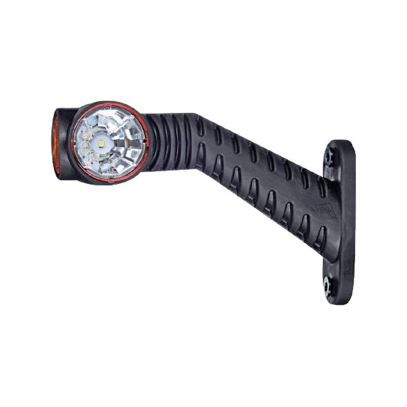 Lumină poziție LED, dreapta, 0,7/1,4W, 12-24V, alb/portocaliu/roșu, 125x55x175mm, 3 LED-uri, Kramp