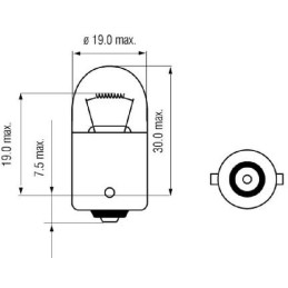 Bec R5W BA15s 24V 5W Kramp