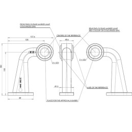Lampă gabarit LED dreapta 12/24V 180x157,6x48,6mm Kramp