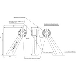 Lampă gabarit LED dreapta 12-24V 190x164x48,6mm Kramp