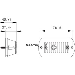 Lampă de avertizare LED galbenă 3 LED-uri Kramp