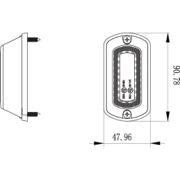 Lampă de avertizare LED galbenă 3 LED-uri Kramp