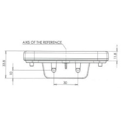 Lampă gabarit LED dreptunghiulară 12/24V 105,4x45x11,8mm Kramp