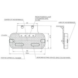 Lampă gabarit LED dreptunghiulară 12/24V 105,4x45x11,8mm Kramp