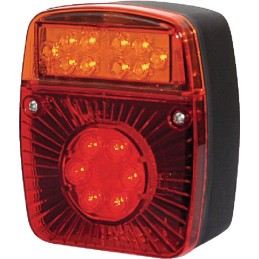 Lampă spate multifuncțională LED pătrată 12-24V 121x101x56mm Kramp