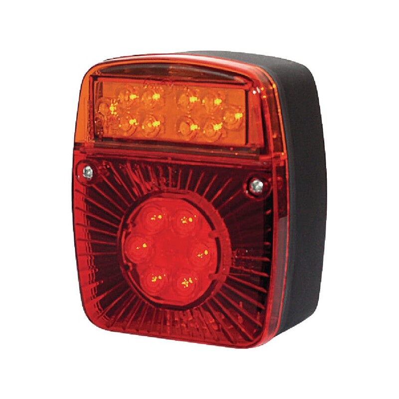 Lampă spate multifuncțională LED pătrată 12-24V 121x101x56mm Kramp