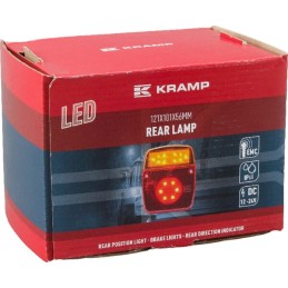 Lampă spate multifuncțională LED pătrată 12-24V 121x101x56mm Kramp