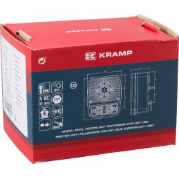 Lampă spate multifuncțională LED pătrată 12-24V 121x101x56mm Kramp