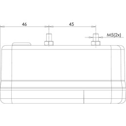 Lampă spate multifuncțională LED pătrată 12-24V 121x101x56mm Kramp