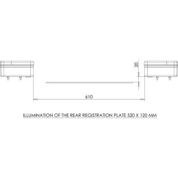 Lampă spate multifuncțională LED pătrată 12-24V 121x101x56mm Kramp