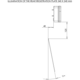 Lampă spate multifuncțională LED pătrată 12-24V 121x101x56mm Kramp