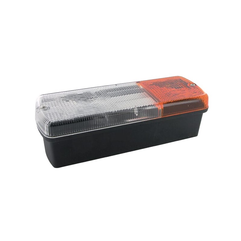Lampă semnalizare și poziție față halogen dreptunghiulară 12/24V galben/alb cu șurub 186x66x55mm, Britax