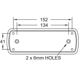 Lampă semnalizare și poziție față halogen dreptunghiulară 12/24V galben/alb cu șurub 186x66x55mm, Britax