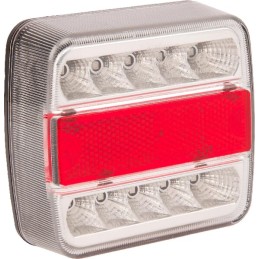 Lampă spate LED 1W pătrată 12V 5 pini 106x100x98mm 18 LED-uri