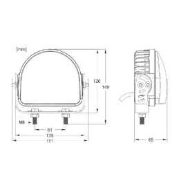 Lampă de siguranță 20W RED ARC LINE