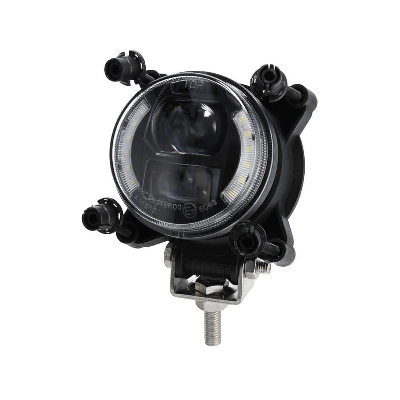 Far LED, 30/5W, rotund, 10-30V, Ø90mm, fază scurtă, lumină de poziție