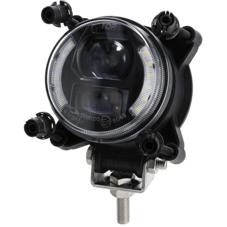 Far LED, 30/5W, rotund, 10-30V, Ø90mm, fază scurtă, lumină de poziție