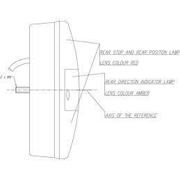 Lampă spate multifuncțională LED rotundă 12-24V diametru 142mm 5 poli Kramp
