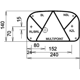 Lumină spate Multipoint II stânga