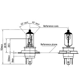 Bec H4 P45t 12V 40W/45W Kramp