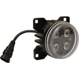 Lampă de lucru LED, 40W, 4000lm, rotund, 10/30V, Ø 90mm, mufă H11/Deutsch, 4 LED-uri
