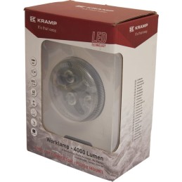 Lampă de lucru LED, 40W, 4000lm, rotund, 10/30V, Ø 90mm, mufă H11/Deutsch, 4 LED-uri