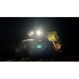 Lampă de lucru LED, 40W, 4000lm, rotund, 10/30V, Ø 90mm, mufă H11/Deutsch, 4 LED-uri