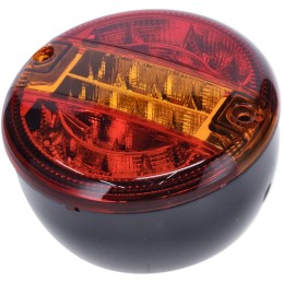 Lampă spate multifuncțională cu LED, rotundă, 12-24V, Ø 140mm, "hamburger", Kramp
