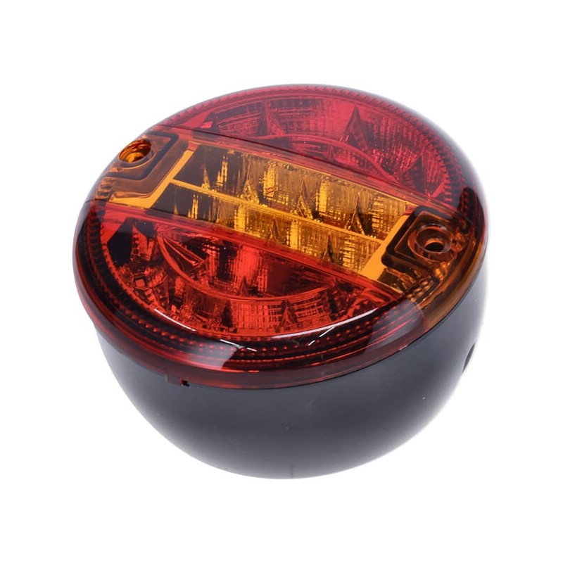 Lampă spate multifuncțională cu LED, rotundă, 12-24V, Ø 140mm, "hamburger", Kramp