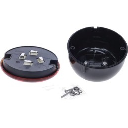 Lampă spate multifuncțională cu LED, rotundă, 12-24V, Ø 140mm, "hamburger", Kramp