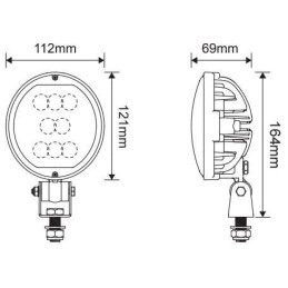 Lampă de lucru LED 40W 3800lm ovală Kramp