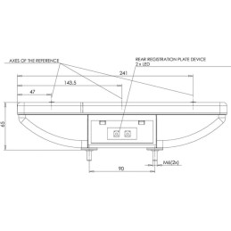 Lampă spate multifuncțională LED stânga dreptunghiulară 12-24V 287,5x100,5x65mm Kramp