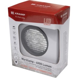 Lampă de lucru LED 40W 4000lm rotundă albă 10/30V 84x126x71,8mm mufă Deutsch 4 LED-uri 360° Kramp