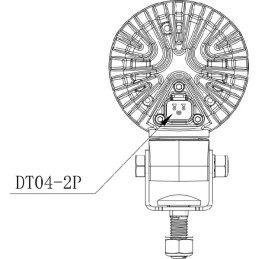 Lampă de lucru LED 40W 4000lm rotundă albă 10/30V 84x126x71,8mm mufă Deutsch 4 LED-uri 360° Kramp