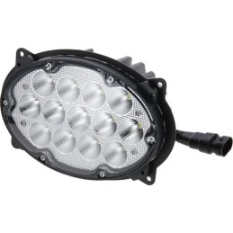 Lampă de lucru LED, 65W, 7200lm, ovală, 10/30V, 180x120x90mm, mufă H9, reflector luminos