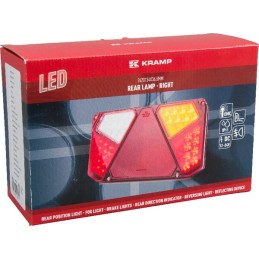 Lampă spate multifuncțională LED dreapta dreptunghiulară 12-24V 242x134x36,5mm Kramp