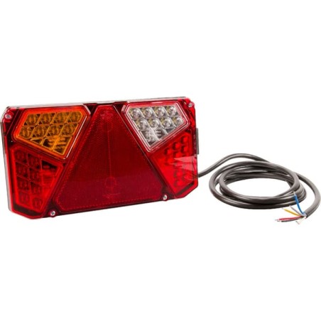 Lampă spate multifuncțională LED stânga dreptunghiulară 12-24V 242x134x36,5mm Kramp