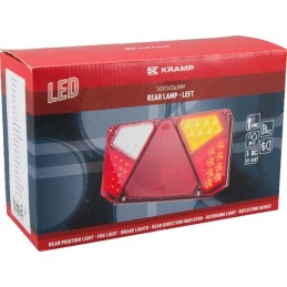 Lampă spate multifuncțională LED stânga dreptunghiulară 12-24V 242x134x36,5mm Kramp