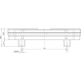 Lampă spate multifuncțională LED stânga dreptunghiulară 12-24V 242x134x36,5mm Kramp