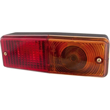 Lampă spate dreptunghiulară 12-24V galben/roșu cu șurub 200x70mm Waś