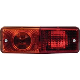 Lampă spate dreptunghiulară 12-24V galben/roșu cu șurub 200x70mm Waś