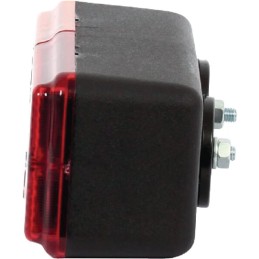 Lampă spate dreptunghiulară 12-24V galben/roșu cu șurub 200x70mm Waś